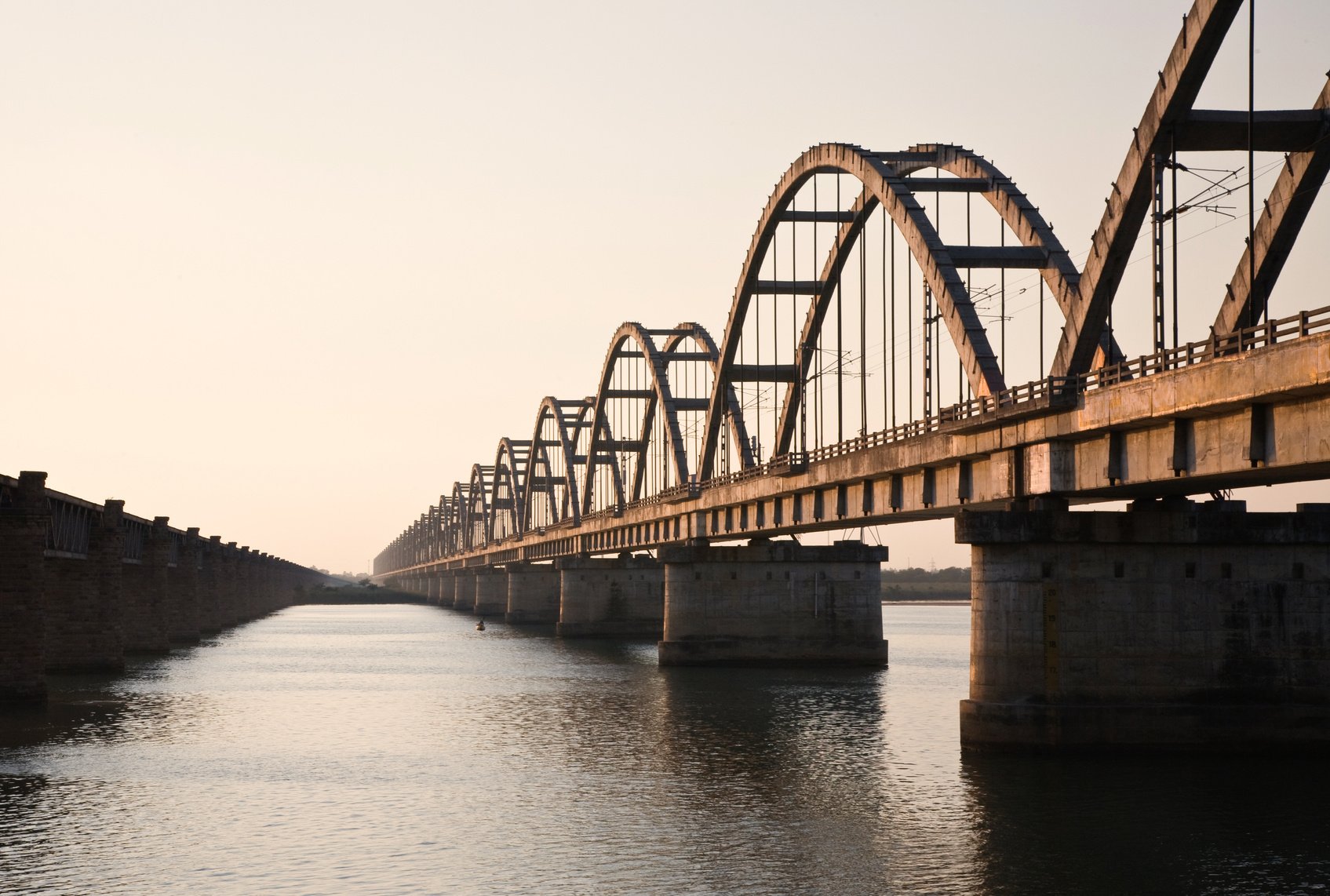 Railroad Bridge over the Godavari River